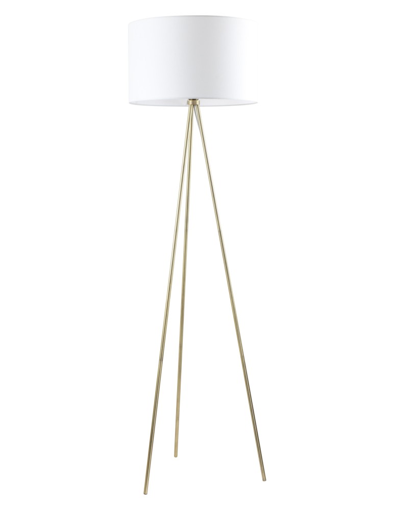 Lampy podłogowe trójnóg - Zuma Line Cara Lampa Podłogowa Biały A4001-Gld - produkt kolory-swiatla.pl 1