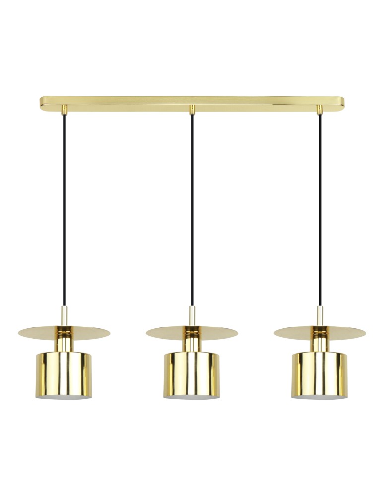 Lampy wiszące na listwie - Zuma Line Sarda Lampa Wisząca Złoty A8183-3A - produkt kolory-swiatla.pl 1