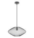 Lampy wiszące pojedyncze - Zuma Line Orion Lampa Wisząca Czarny Czarny Matowy A8032-Bk - product 1