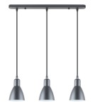 Lampy wiszące - Zuma Line Mora Lampa Wisząca Czarny Mat / Biały A8102-3A - product 1