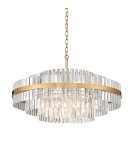 Lampy wiszące glamour - Zuma Line Constantinople Lampa Wisząca Kryształ Szczotkowany Mosiądz P0567-16A-2Gac - product 1