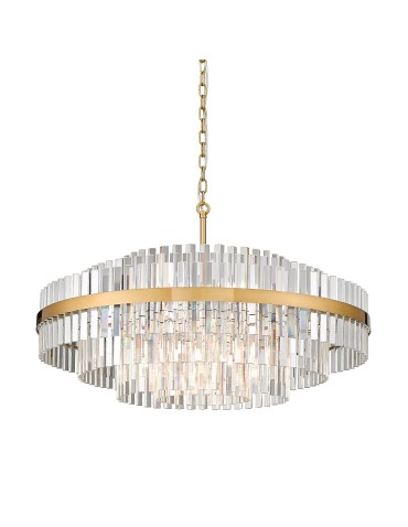 Zuma Line Constantinople Lampa Wisząca Kryształ Szczotkowany Mosiądz P0567-16A-2Gac