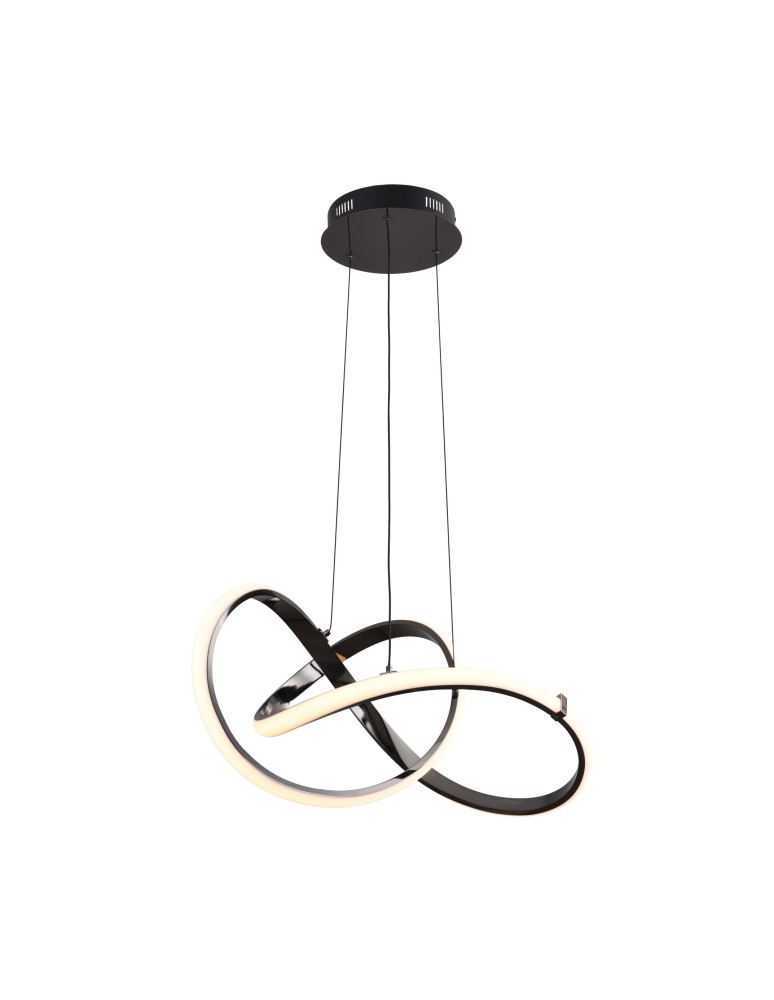 Lampy wiszące LED - Zuma Line Indigo Lampa Wisząca Czarny Chrom Md9717-1-3Bcd - produkt kolory-swiatla.pl 1