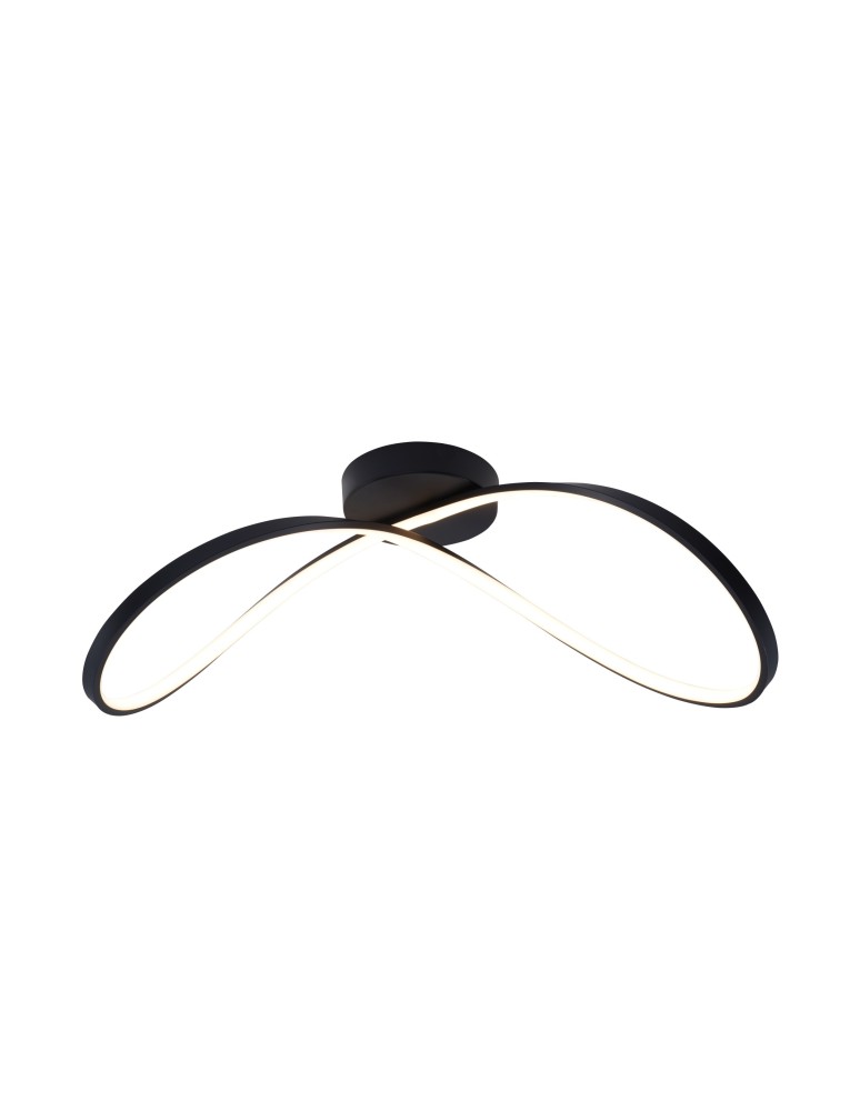 Lampy sufitowe LED - Zuma Line Erda Lampa Sufitowa Nowoczesna z Przełącznikiem Barwy Światła 3000K/4000K/6000K Czarny 19600C-BK - produkt kolory-swiatla.pl 1
