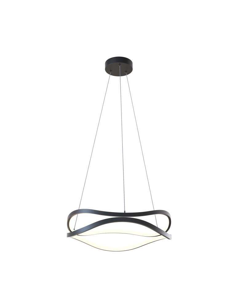 Lampy wiszące LED - Zuma Line Harley Lampa Wisząca Nowoczesna Czarny Md7864-2S-3Bt - produkt kolory-swiatla.pl 1