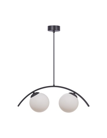 Zuma Line Wave 2 Lampa Wisząca Szklane Kule Czarny / Biały 5013