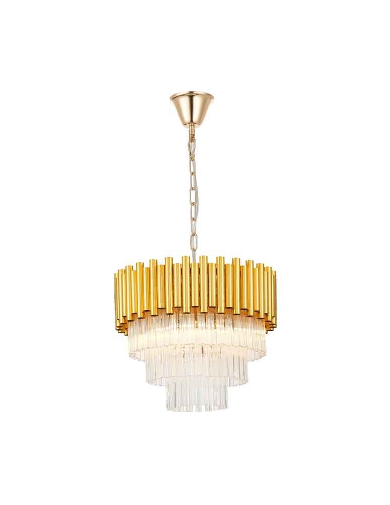 Lampy wiszące glamour - Zuma Line Prima Lampa Wisząca Styl Glamour Złoty 20149Pm - produkt kolory-swiatla.pl 1