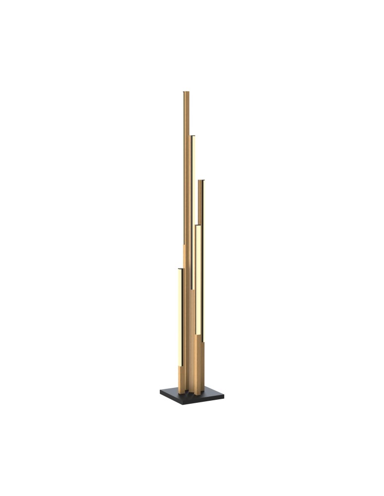 Lampy podłogowe LED - Zuma Line Eliot Lampa Podłogowa Jasne Drewno / Czarny Mat Ml4980-5-3Bmt - produkt kolory-swiatla.pl 1