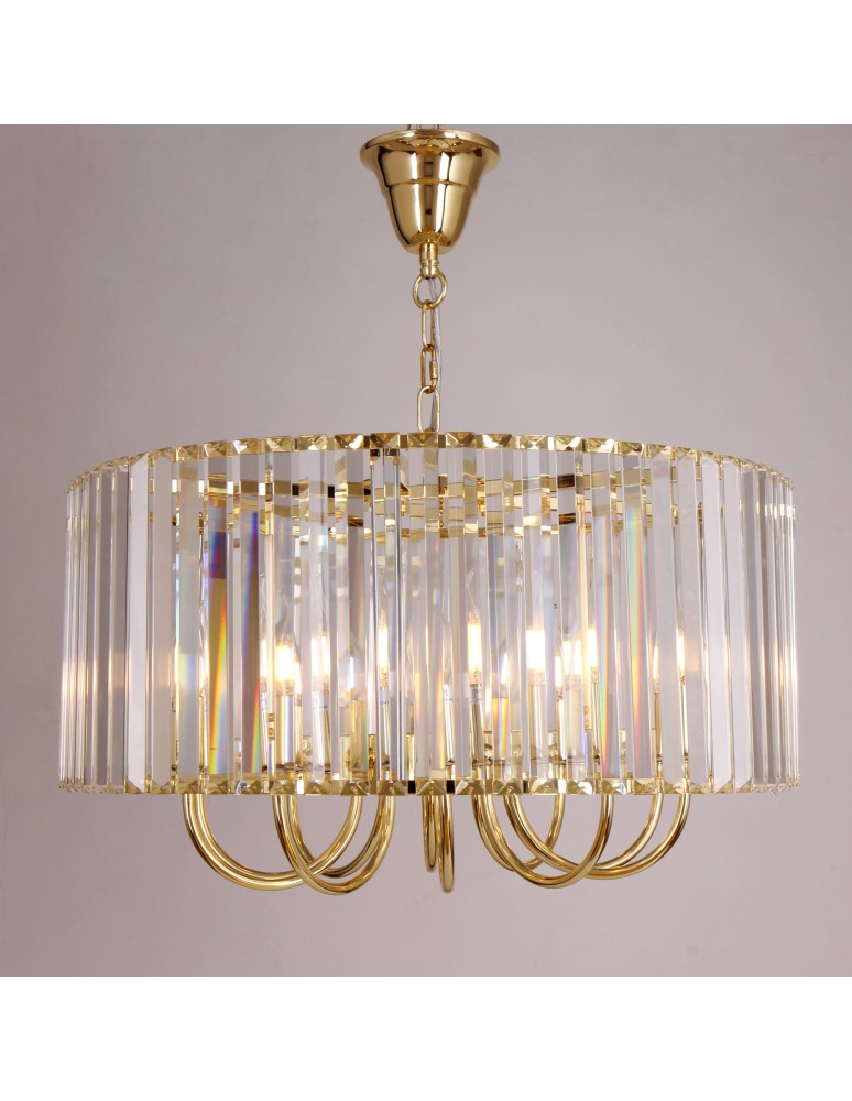 Zuma Line Paris Lampa Wisząca Złoty / Przezroczysty 1906/10
