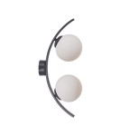 Kinkiety - Zuma Line Helix Kinkiet Kule Szklane 2Xe14 Czarny / Białe Szkło 5015 - product 1