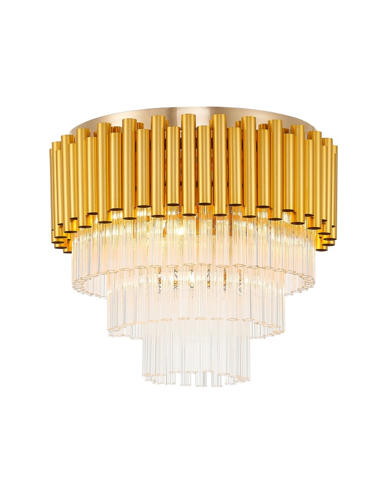 Lampy sufitowe z kryształami - Zuma Line Prima Lampa Sufitowa Złoty 20149Cm - produkt kolory-swiatla.pl 1