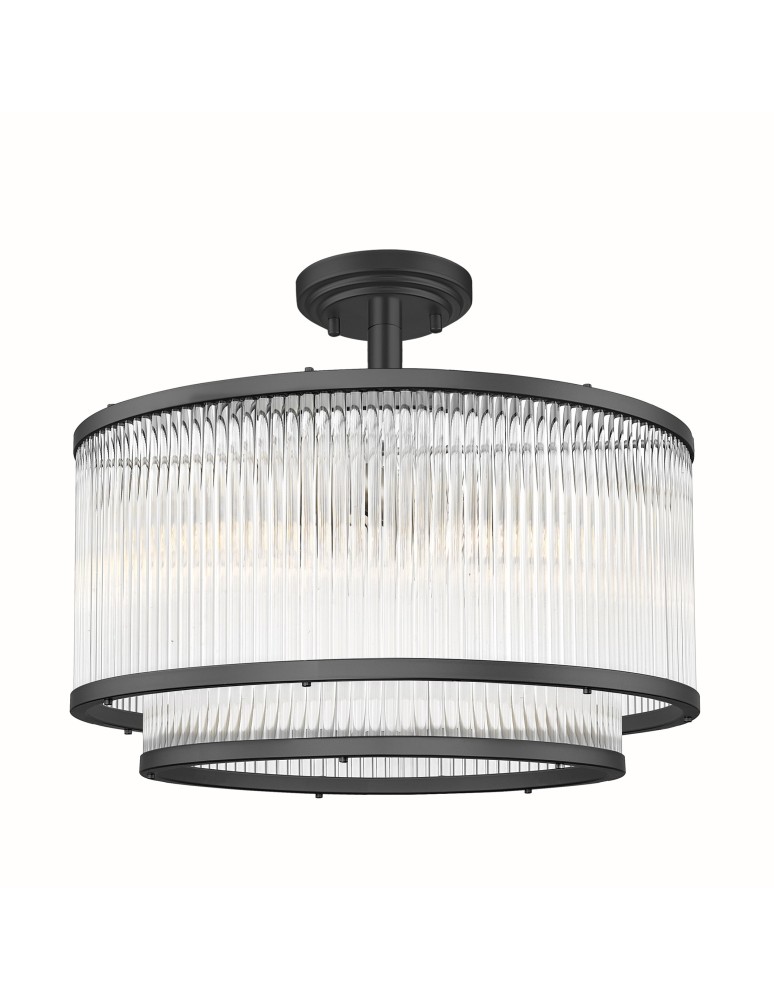 Lampy sufitowe z kryształami - Zuma Line Sergio Lampa Sufitowa Czarny Mat C0528-05H-P7Ac - produkt kolory-swiatla.pl 1