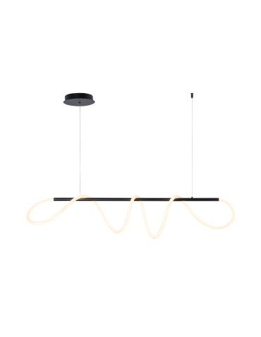 Zuma Line Balbo Wisząca Wąż Led Rope z Funkcją Zmiany Barwy Światła 3000K/4000K/6000K Czarny 20006PM-BK