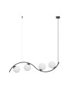 Zuma Line Wave 4 Big Lampa Wisząca Czarny/Białe Szkło 5014