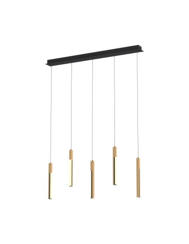 Zuma Line Eliot Lampa Wisząca Jasne Drewno/ Czarny Mat Md4768-5-3Bmt