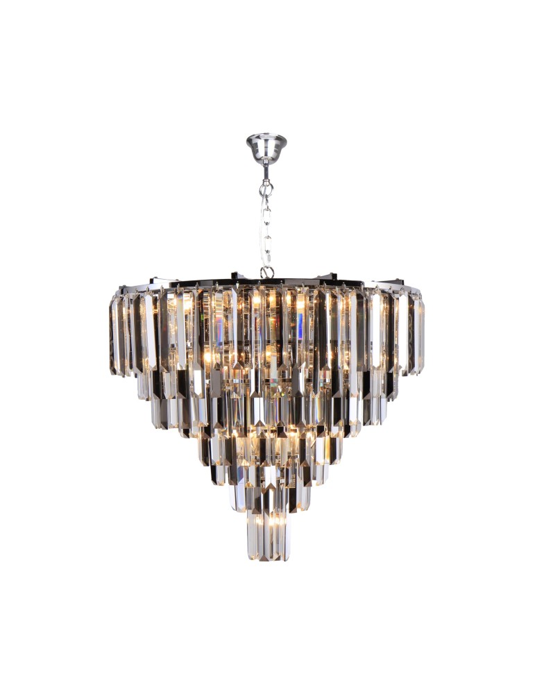 Lampy wiszące - Zuma Line Versailles Lampa Wisząca Chrom/Przezroczysty Dymiony 17701/20 - produkt kolory-swiatla.pl 1