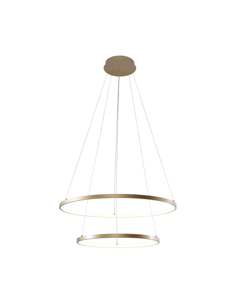 Lampy wiszące okręgi - Zuma Line Breno Wisząca z Przełącznikiem Barwy Światła 3000K/4000K/6000K Złoty 18140GD-2 - produkt kolory-swiatla.pl 1
