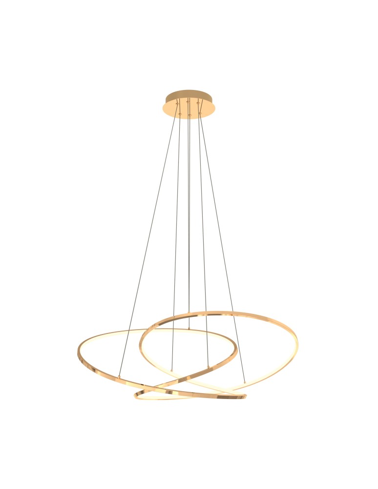 Lampy wiszące LED - Zuma Line Cholet Lampa Wisząca Francuskie Złoto Md7360-1A-3Gt - produkt kolory-swiatla.pl 2