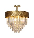Lampy sufitowe z kryształami - Zuma Line Lyon Lampa Sufitowa Złoty/Przezroczysty C23910/9 - produkt 1
