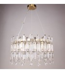 Lampy wiszące glamour - Zuma Line Crown Lampa Wisząca Złoty/Przezroczysty 9867-500 - produkt 2