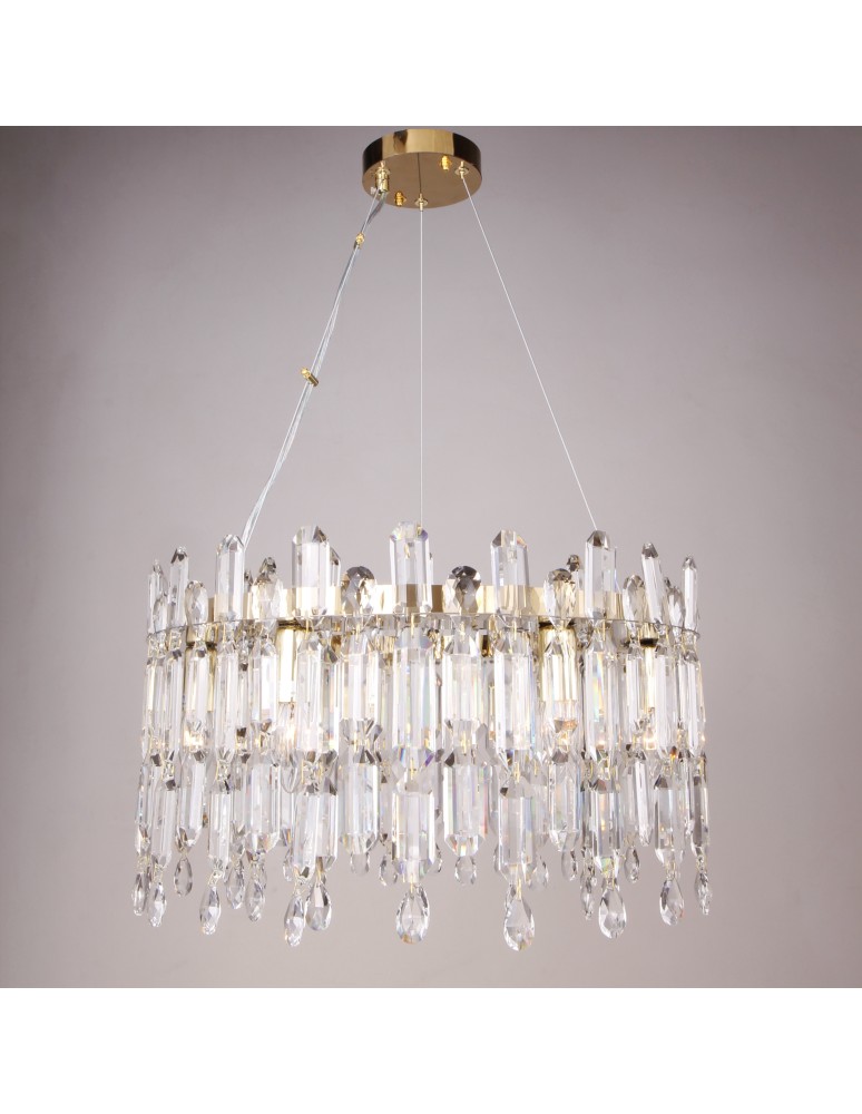 Zuma Line Crown Lampa Wisząca Złoty/Przezroczysty 9867-500