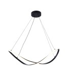 Lampy wiszące LED - Zuma Line Erda Wisząca z Przełącznikiem Barwy Światła 3000K/4000K/6000K Czarny 19600P-BK - produkt 1