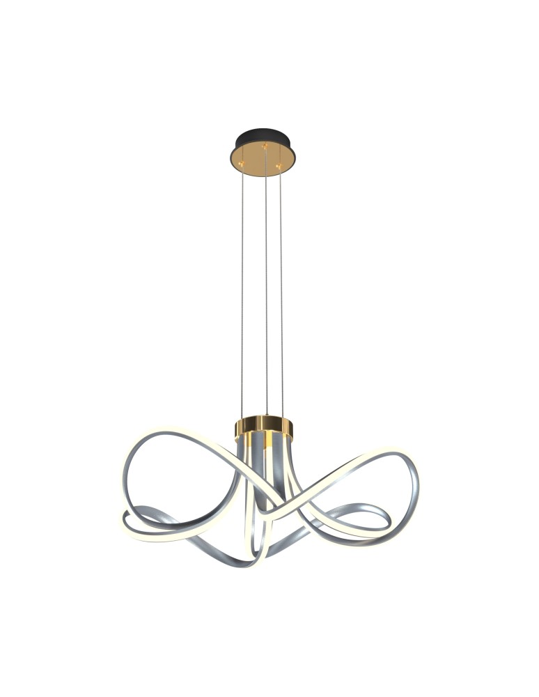Zuma Line Abro Lampa Wisząca Czarny/Francuskie Złoto/Szary Md5520-4-3Bgbdt