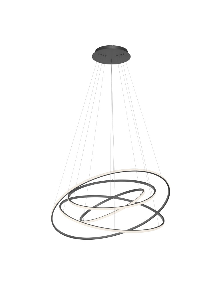 Lampy wiszące - Paul Neuhaus Tessara Wisząca Z Pilotem Z Regulacją Barwy Światła I Ściemnianiem Antracyt 2124-13 - produkt kolory-swiatla.pl 1