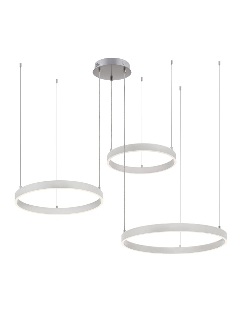 Lampy wiszące - Leuchten Direkt Lilluti Wisząca Sterowanie Pilotem Osobno Każdy Ring Barwa Ciepła 3000K Aluminium 15156-55 - produkt kolory-swiatla.pl 1