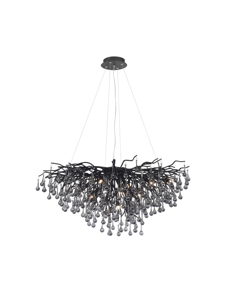 Lampy wiszące glamour - Paul Neuhaus Icicle Żyrandol/Wisząca Czarny 2192-18 - produkt kolory-swiatla.pl 1