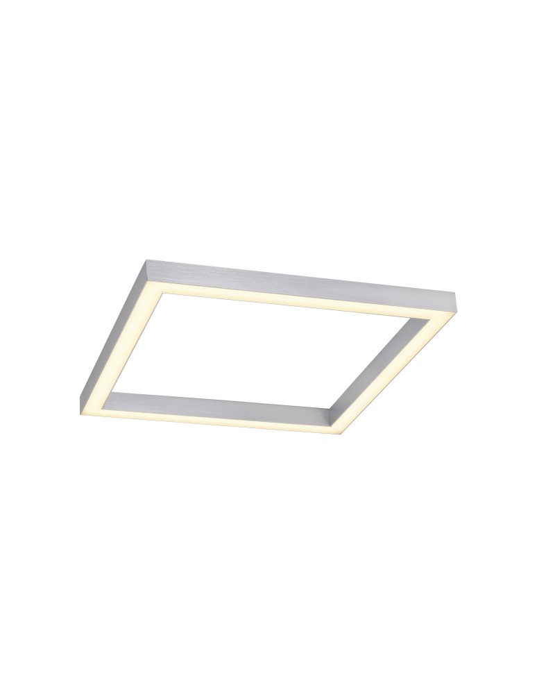 Lampy sufitowe - Paul Neuhaus Pure-Lines 55cm Sufitowa Z Pilotem Z Regulacją Barwy Światła I Ściemnianiem Aluminium 6022-95 - produkt kolory-swiatla.pl 1