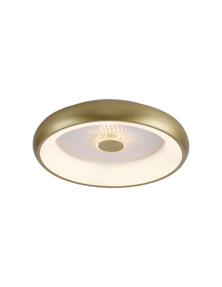 Lampy sufitowe - Leuchten Direkt Vertigo 45cm Sufitowa Z Pilotem Z Regulacją Barwy Światła I Ściemnianiem Mosiądz Mat 14384-60 - produkt kolory-swiatla.pl 1