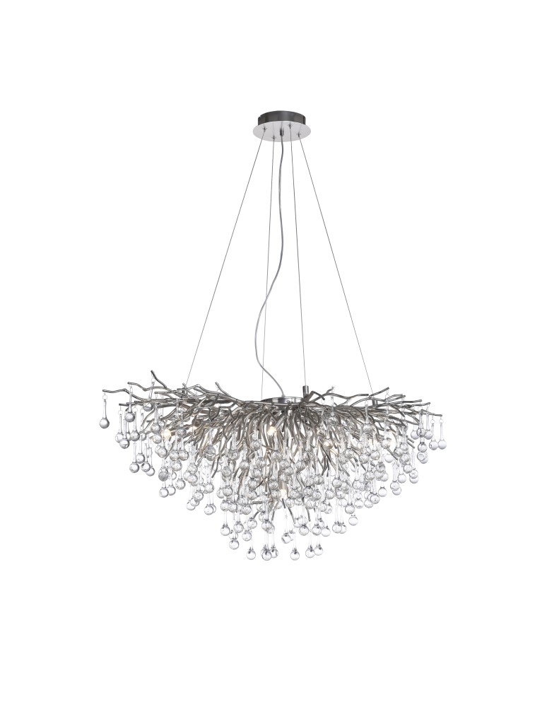 Lampy wiszące glamour - Paul Neuhaus Icicle 50cm Żyrandol Lampa Wisząca 10Xg9 Stalowy 2192-55 - produkt kolory-swiatla.pl 1