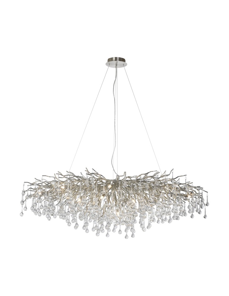 Lampy wiszące glamour - Paul Neuhaus Icicle 75cm Żyrandol Lampa Wisząca 15xG9 Stalowy 2031-55 - produkt kolory-swiatla.pl 1