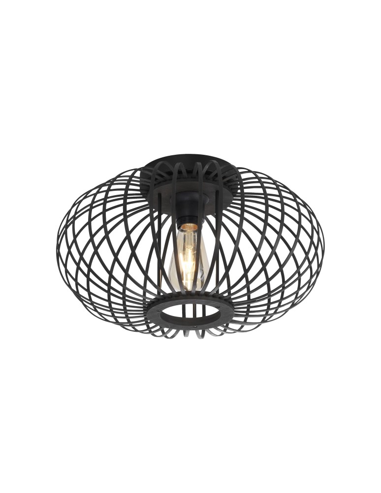 Lampy sufitowe - Leuchten Direkt Racoon Sufitowa Naturalne Drewno Bambus 1Xe27 Ciemne Drewno 11410-18 - produkt kolory-swiatla.pl 1
