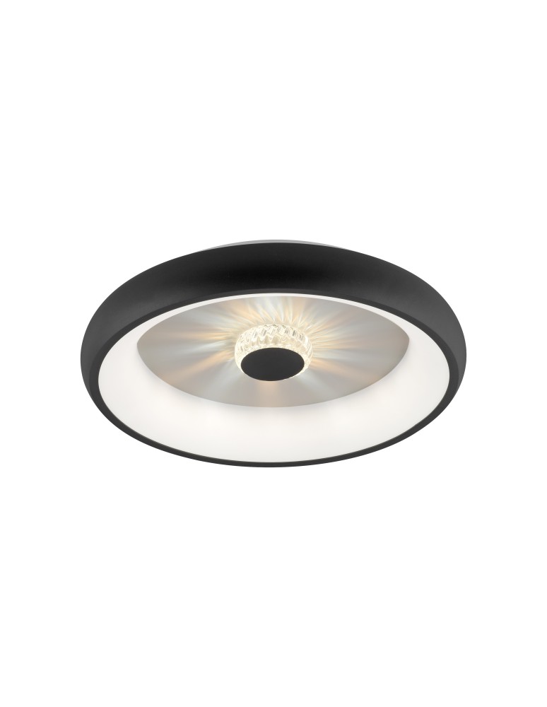 Lampy sufitowe - Leuchten Direkt Vertigo 45cm Sufitowa Z Pilotem Z Regulacją Barwy Światła I Ściemnianiem Czarny 14384-18 - produkt kolory-swiatla.pl 1