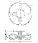 Lampy sufitowe LED - Zuma Line Abro Sufitowa Nowoczesna Czarny/Francuskie Złoto/Szary Mx5520-4-3Bbdt - product 3