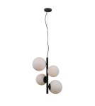 Lampy wiszące - Italux Riga Wisząca Czarny satynowany 4xE14, E27 5W PND-44213-4A-SBL - product 2