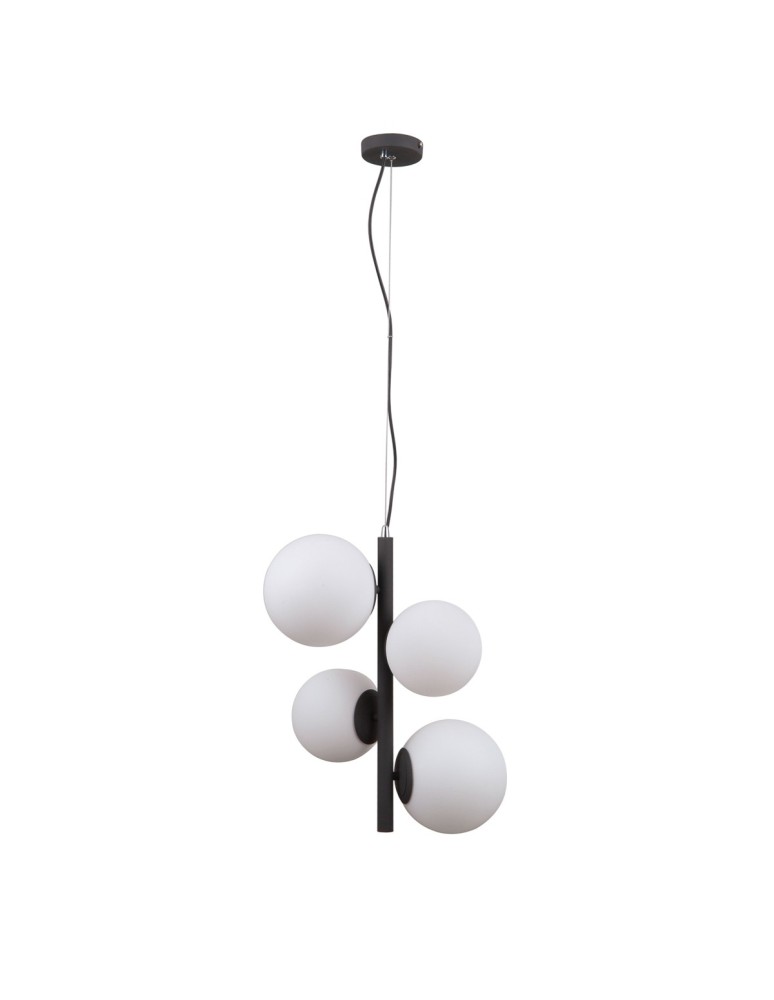Italux Riga Wisząca Czarny satynowany 4xE14, E27 5W PND-44213-4A-SBL