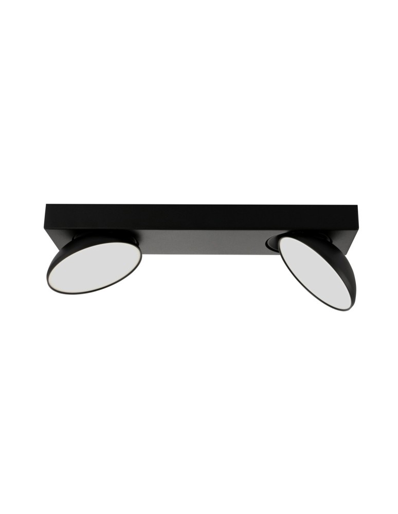 Lampy sufitowe reflektory - Italux Castelio Reflektor/Spot czarny 2xLED 10W 4000K SPL-31976-2B-BK - product kolory-swiatla.pl 2