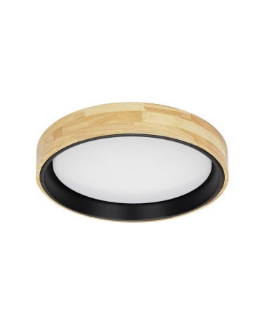 Italux Campelo Plafon Drewniany, czarny 1xLED 25W 4000K PLF-4350-25W-WD-BK-4K