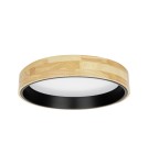 Lampy sufitowe drewniane - Italux Campelo Plafon Drewniany, czarny 1xLED 25W 4000K PLF-4350-25W-WD-BK-4K - product 2