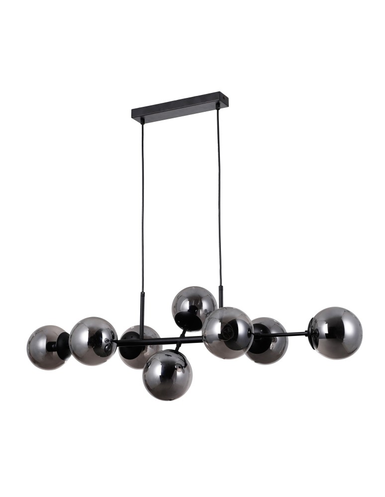 Italux Molite Wisząca Czarny 8xE14 5W PND-1098-8-BL