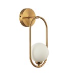 Kinkiety kule - Italux Lupus Kinkiet Brąz antyczny, biały 1xG9 25W WL-3965-1-BRO - product 2