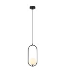 Lampy wiszące kule - Italux Lupus Wisząca Czarny, biały 1xG9 25W PND-3965-1-BK - product 1