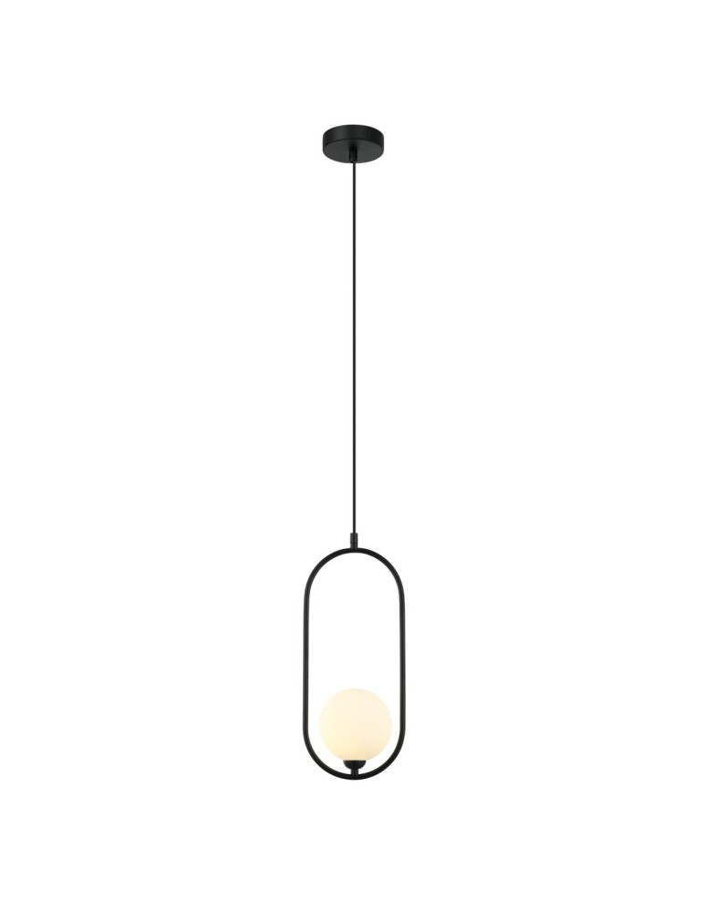 Italux Lupus Wisząca Czarny, biały 1xG9 25W PND-3965-1-BK