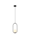 Italux Lupus Wisząca Czarny, biały 1xG9 25W PND-3965-1-BK