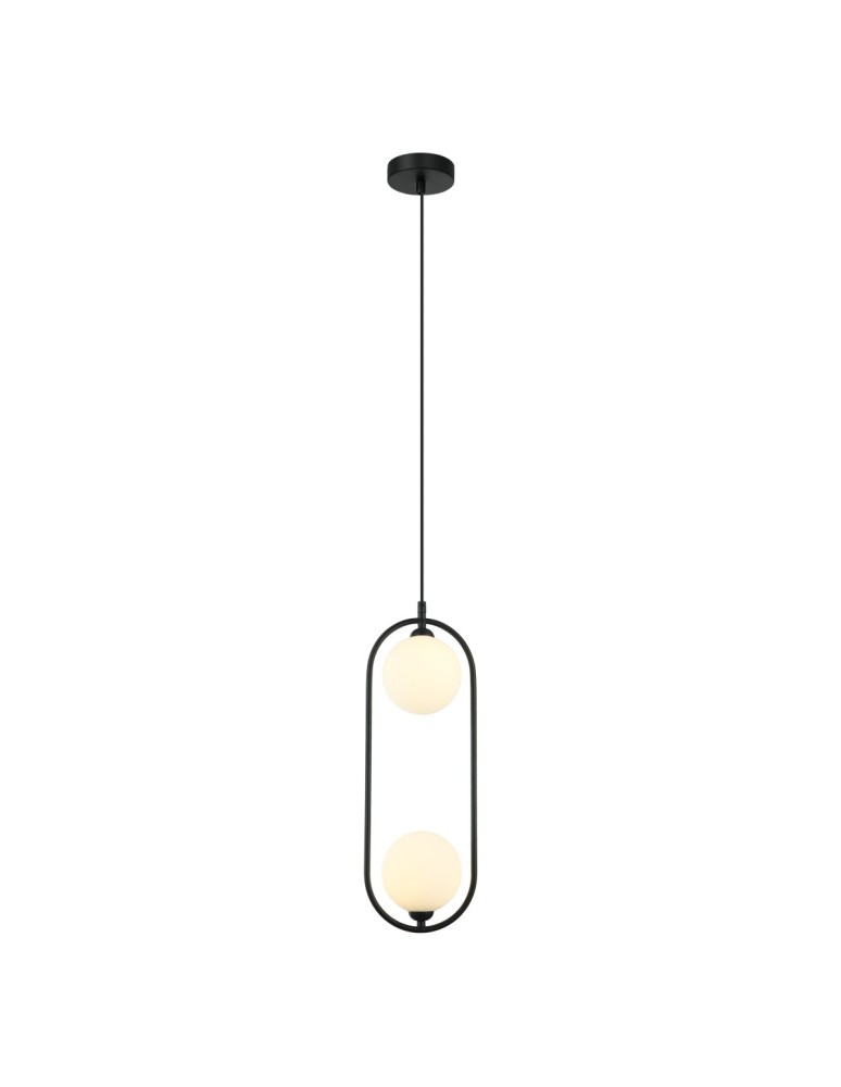 Italux Lupus Wisząca Czarny, biały 2xG9 25W PND-3965-2-BK