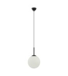 Lampy wiszące kule - Italux Deore Wisząca Czarny, biały 1xE27 40W PND-5578-1M-BK - product 2