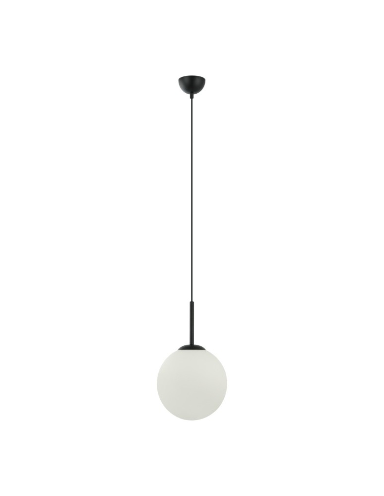 Lampy wiszące kule - Italux Deore Wisząca Czarny, biały 1xE27 40W PND-5578-1M-BK - product kolory-swiatla.pl 2